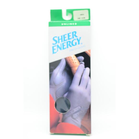 Vintage Driving Gloves Stretch by Sheer Energy 1994 Black Unlined NIB NOS - Picture 3 of 5